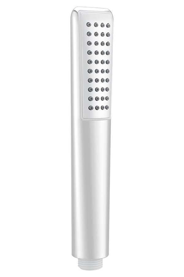 Matte White Shower Handle Modern Minimalist Design, handle detail