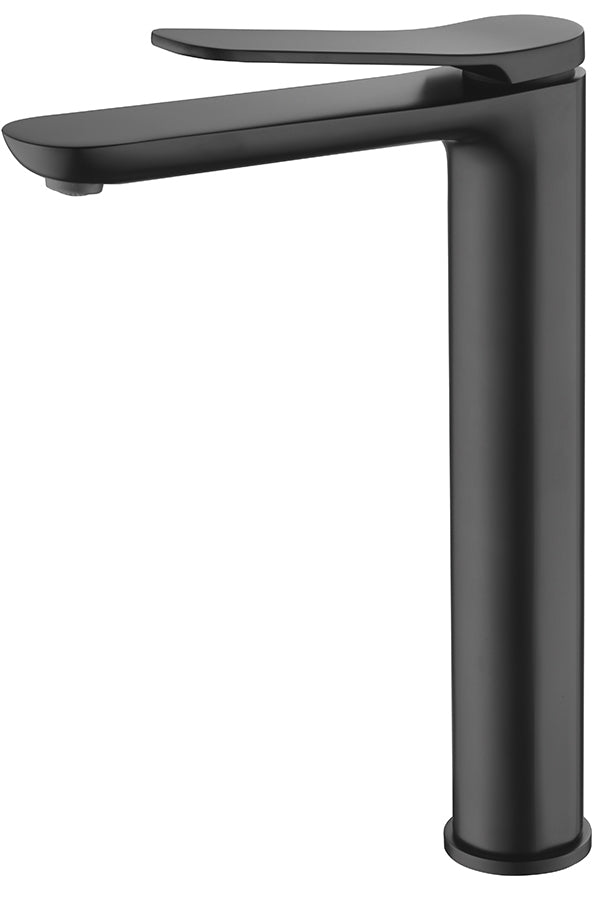 Matte Black Tall Sink Mixer Faucet Modern Design, view 2