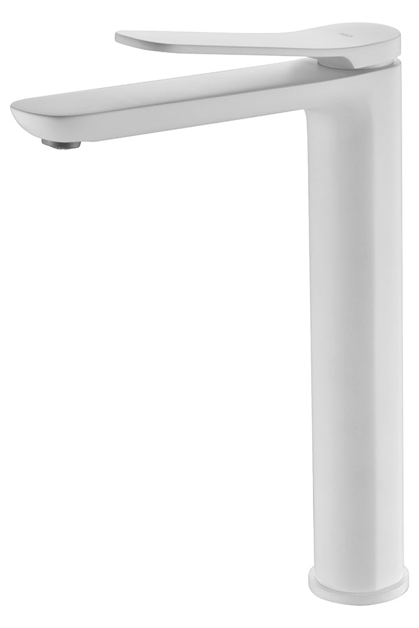 Tall Matte White Basin Mixer Faucet Modern Design, view 2