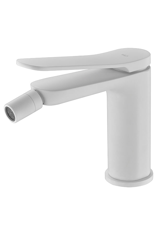 Matte White Bidet Mixer Single Handle Contemporary Design, view 2