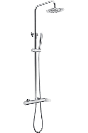 Chrome Single Lever Shower Set Modern Design, view 2