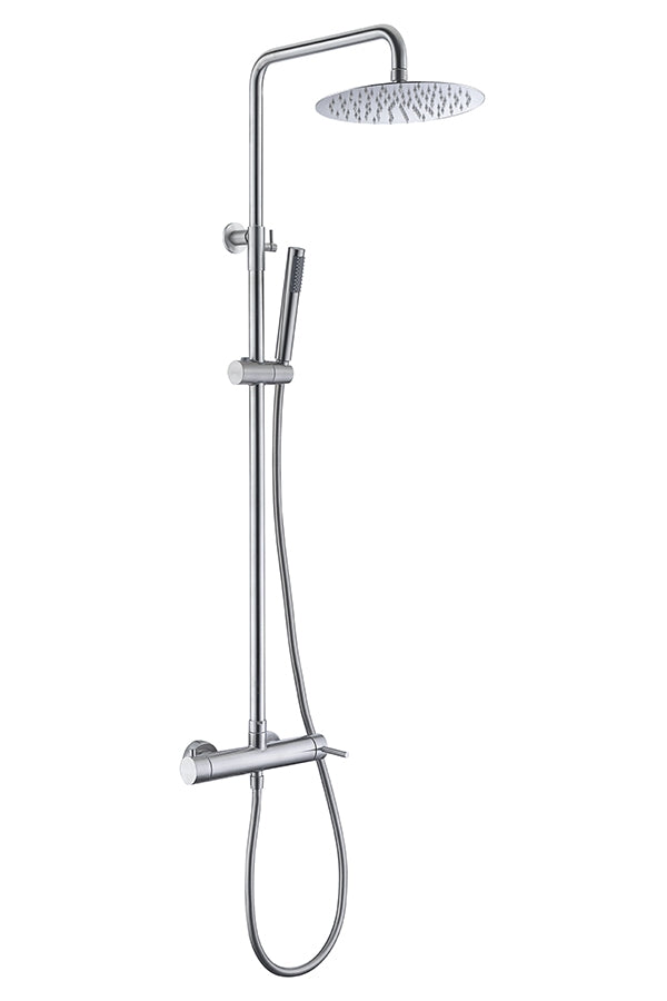 Moscow Single Lever Shower Set Stainless Steel, view 2