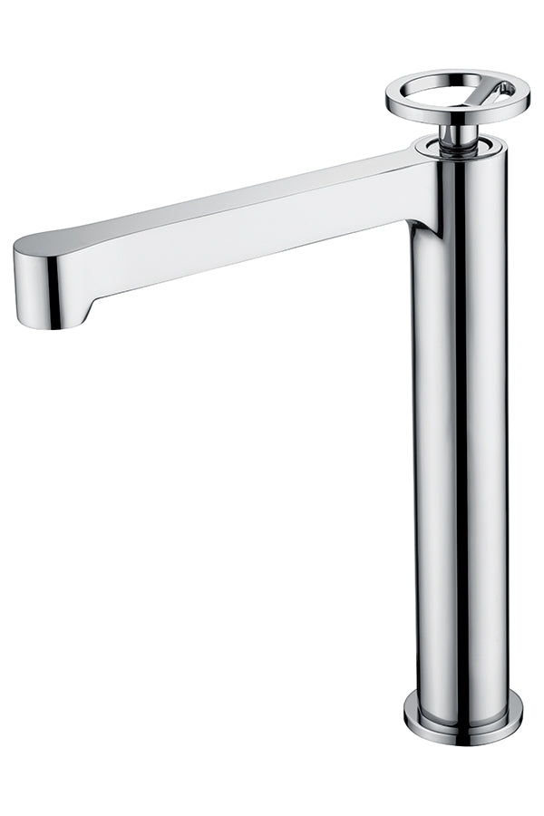 Olimpo Tall Chrome Basin Mixer Single Lever Faucet, view 6