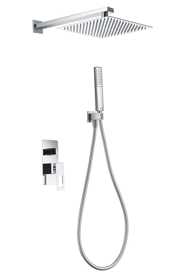 Chrome Single Handle Recessed Shower Set Sweden Series, view 2