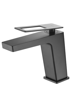 Valencia Matte Black Basin Mixer Sweden Series, view 2