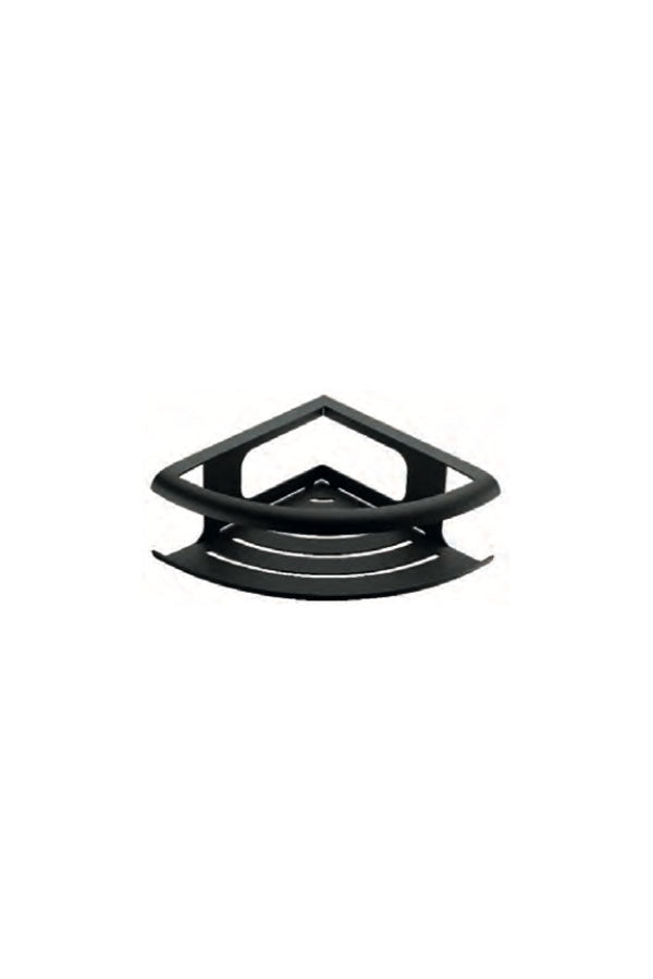 Matte Black Corner Soap Basket Brass 15kg Load, view 2