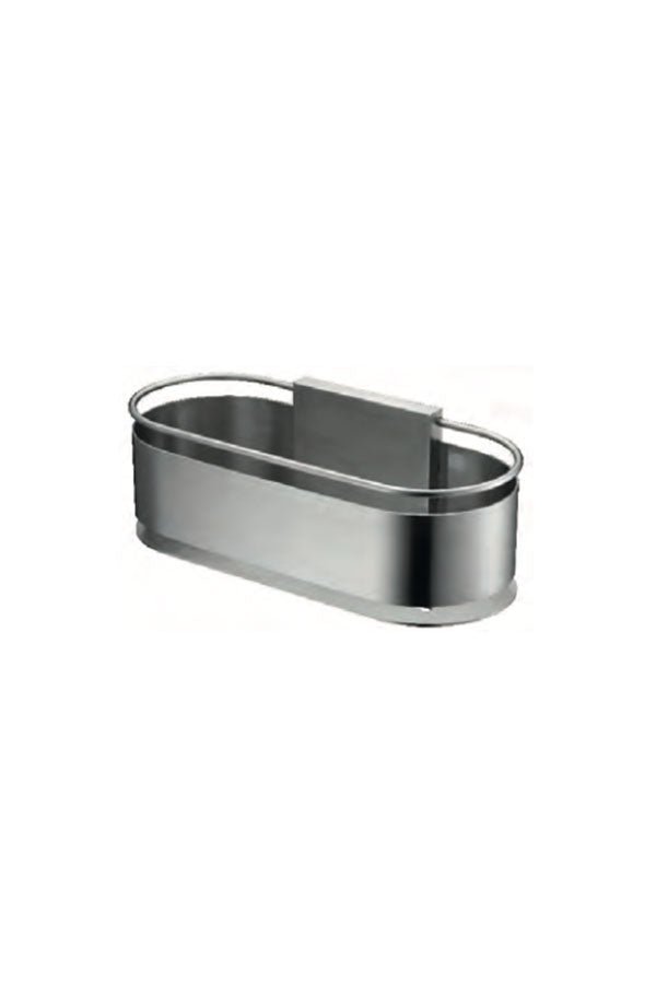 Brushed Nickel Soap Dish with Tempered Glass Tray, view 2