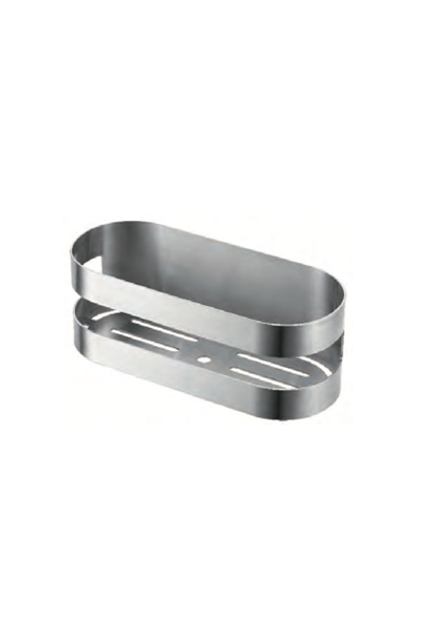 Brushed Nickel Wall Soap Dish with Tempered Glass, view 2
