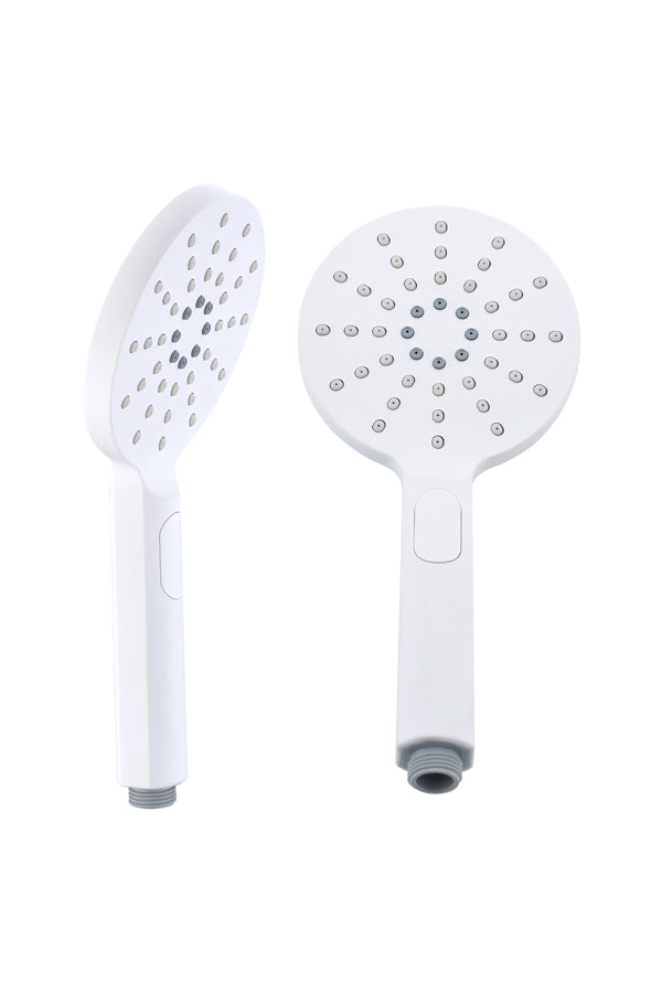 Matte White Shower Handle Modern Minimalist Design, view 2