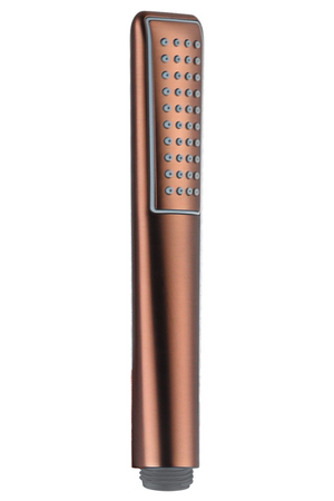 Brushed Rose Gold Shower Handle Ergonomic Design, view 2