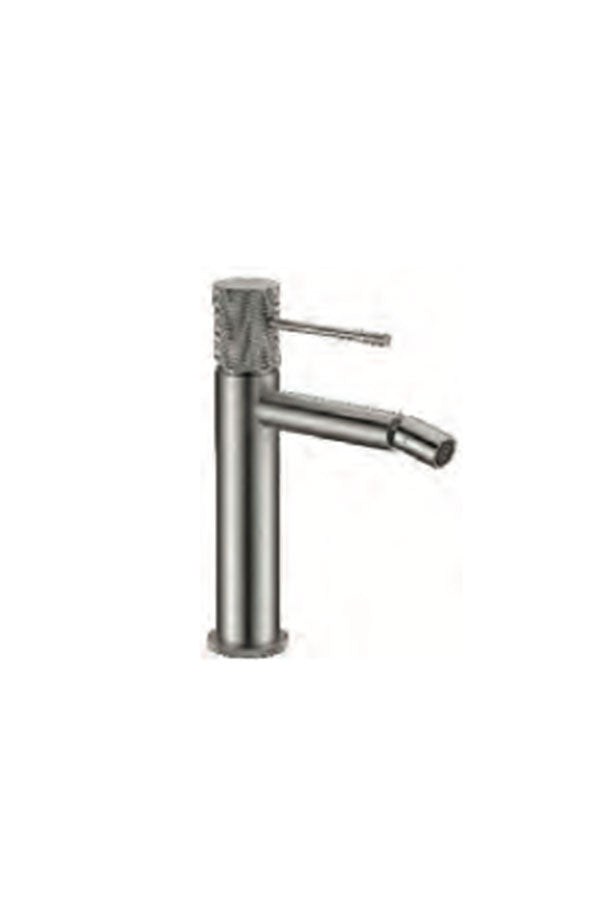 Brushed Nickel Single Lever Bidet Mixer Modern Design, view 2