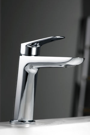 Chrome Single Lever Basin Mixer Faucet, view 3