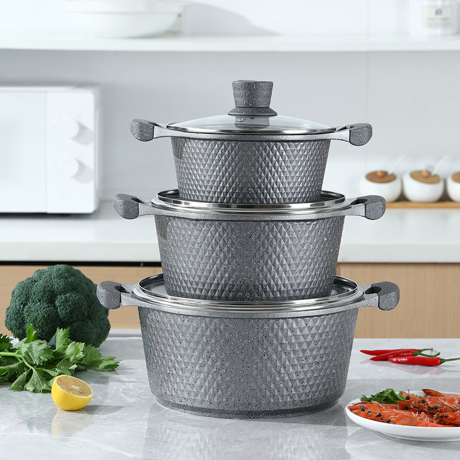 6-10 Piece Aluminum Non Stick Pot Frying Pan Cookware Set