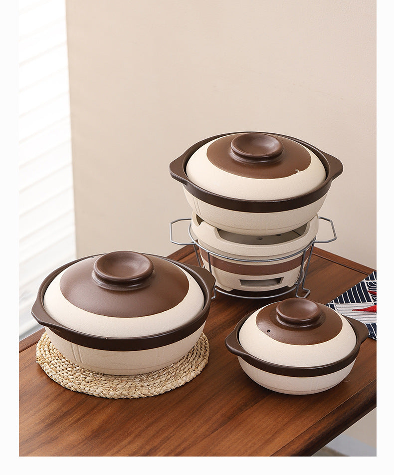 Old Fashioned Clay Temperature Resistant Casserole Pot