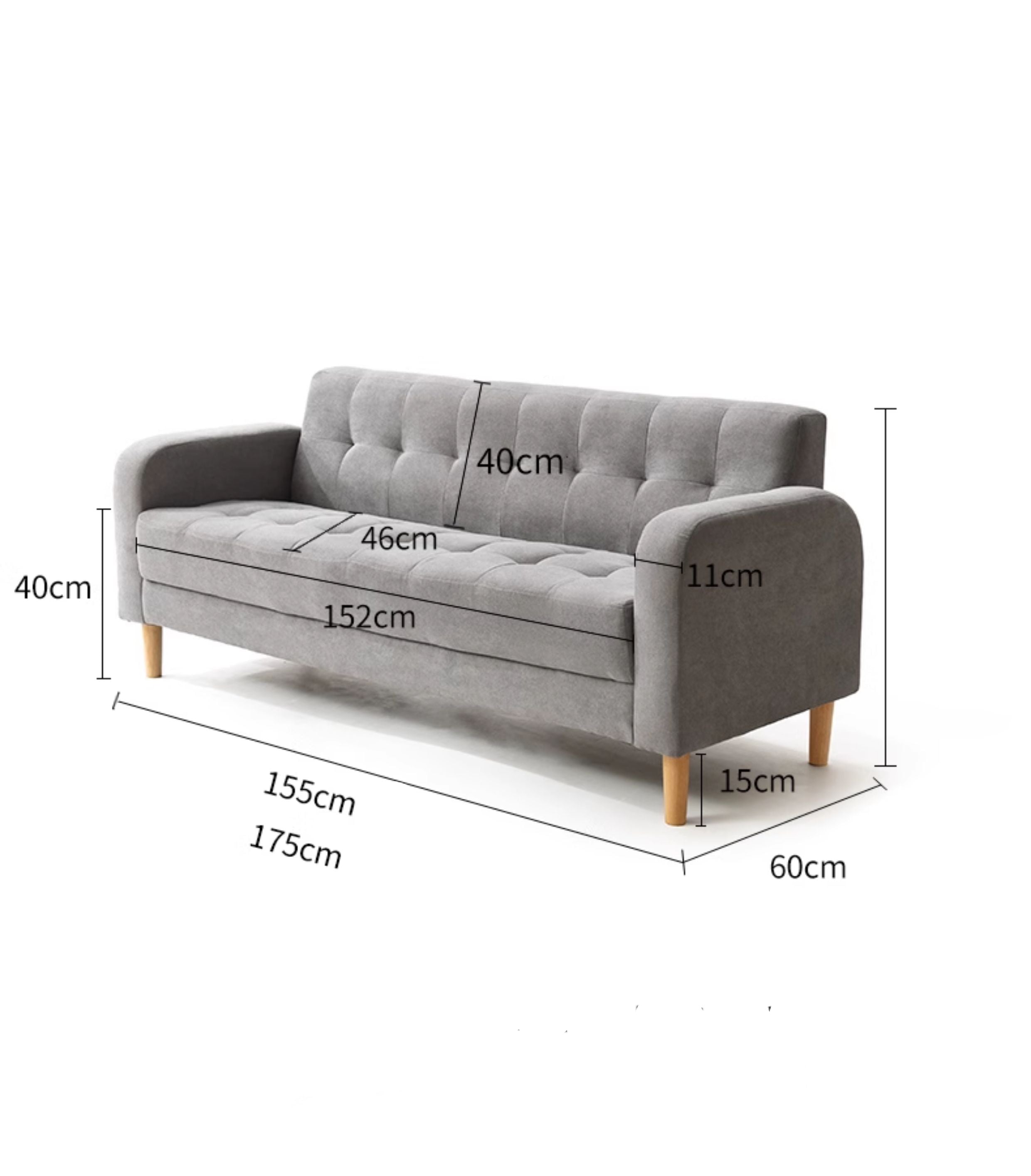 Nordic Style Double Modern Couch Sofa