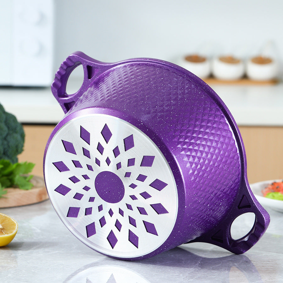 10 Piece Stone Aluminum Cast Non Stick Cookware Set