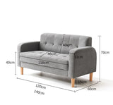 Nordic Style Double Modern Couch Sofa