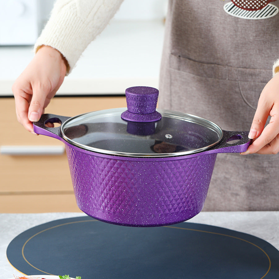 10 Piece Stone Aluminum Cast Non Stick Cookware Set