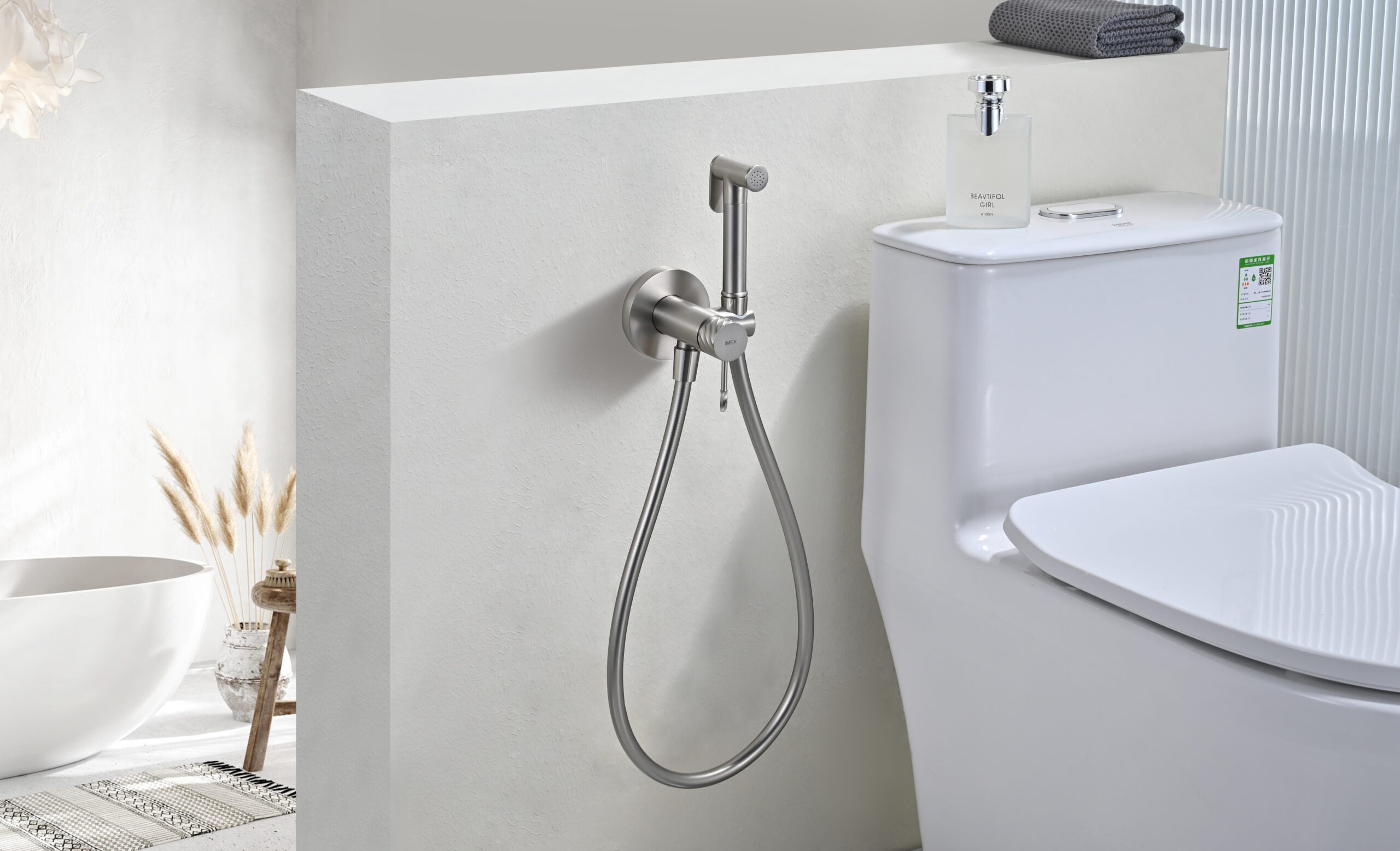 Bless Brushed Nickel Concealed Bidet Mixer, view 2
