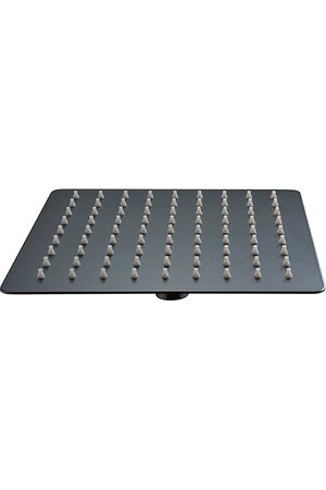 Square Matte Black Shower Head 20x20 Modern Design, view 2