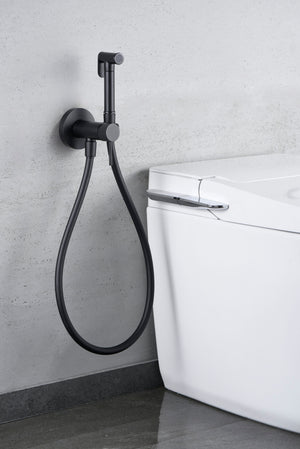Matte Black Built-in Bidet Faucet Modern Bathroom, view 2