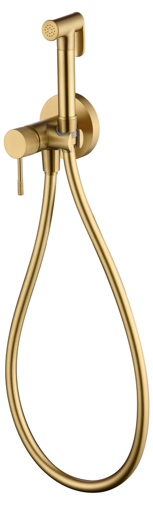 Brushed Gold Built-in Bidet Faucet Modern Line Series, view 7