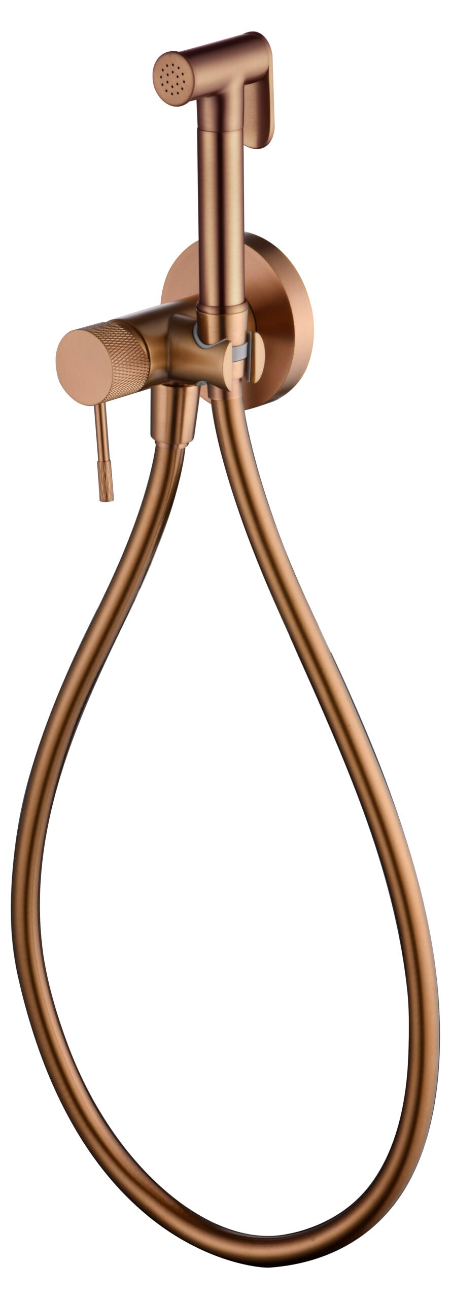 Brushed Rose Gold Built-in Bidet Faucet Modern Design, view 6