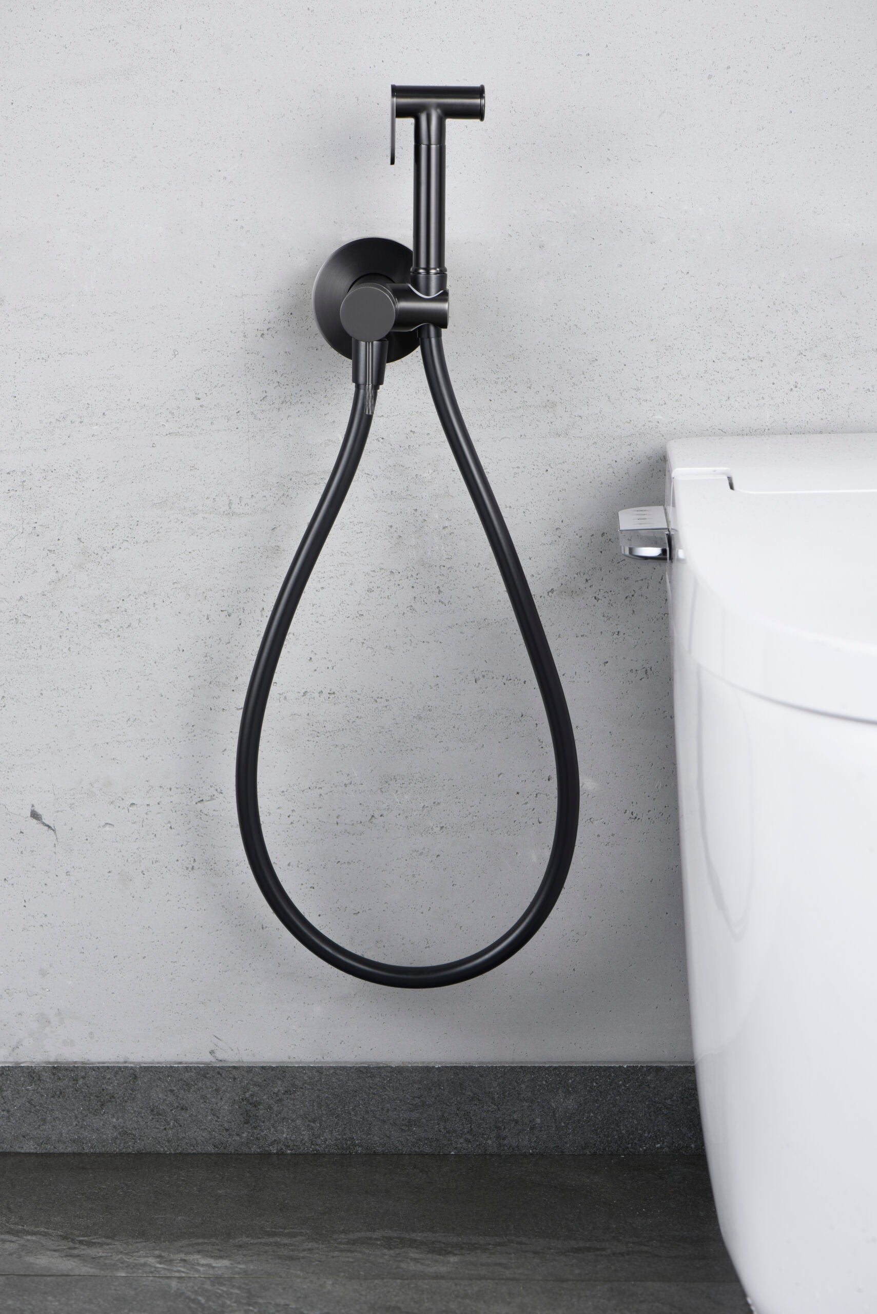 Black Gun Metal Built-in Bidet Faucet Modern Design, view 2