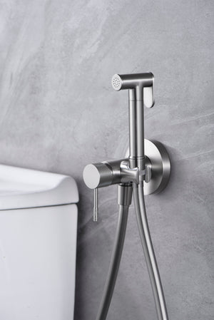 Brushed Nickel Built-in Bidet Faucet Modern Design, view 2