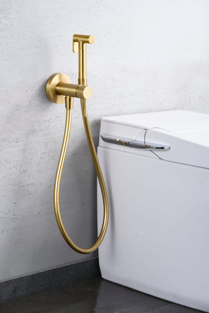 Brushed Gold Built-in Bidet Faucet Modern Line Series, view 3