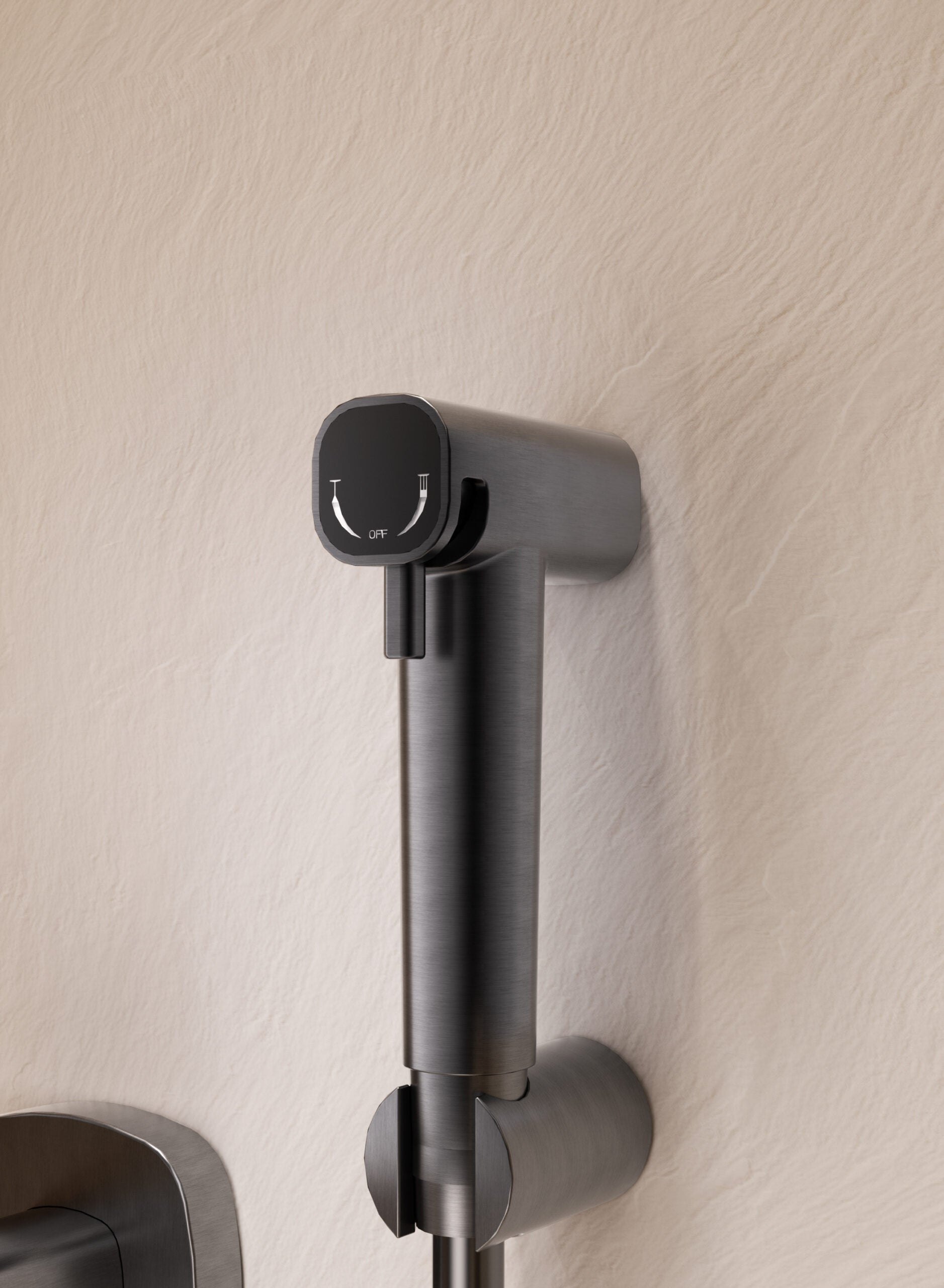 Firenze Matte Black Concealed Bidet Mixer, view 5