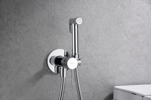 Chrome Built-in Bidet Faucet Modern Minimalist Design, mixer detail