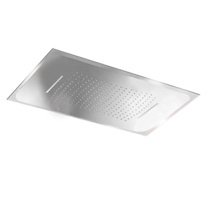 Rectangular Chrome Shower Head 48x59 with 3-Way Spray, view 2