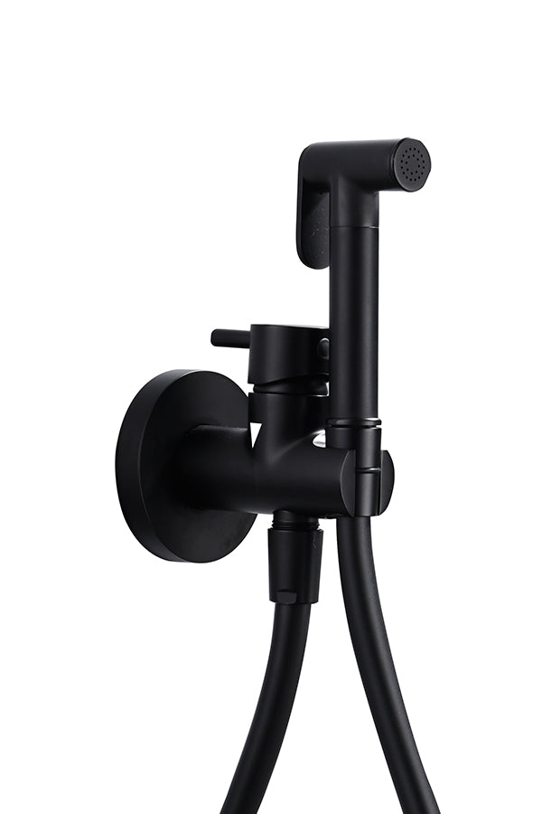 Matte Black Built-in Bidet Faucet Modern Bathroom, view 2