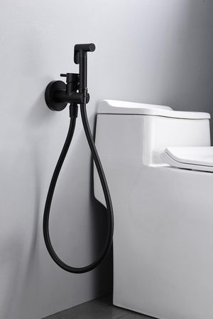 Matte Black Built-in Bidet Faucet Modern Bathroom, view 3