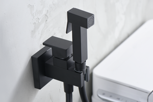 Matte Black Built-in Bidet Faucet with Single Lever, mixer detail