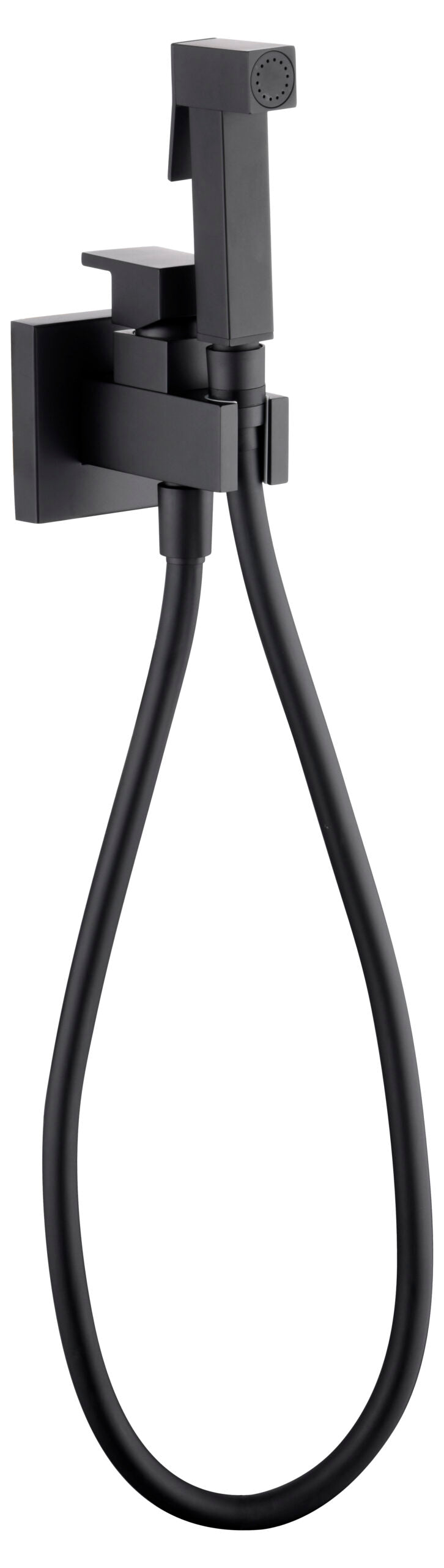 Matte Black Built-in Bidet Faucet with Single Lever, view 6