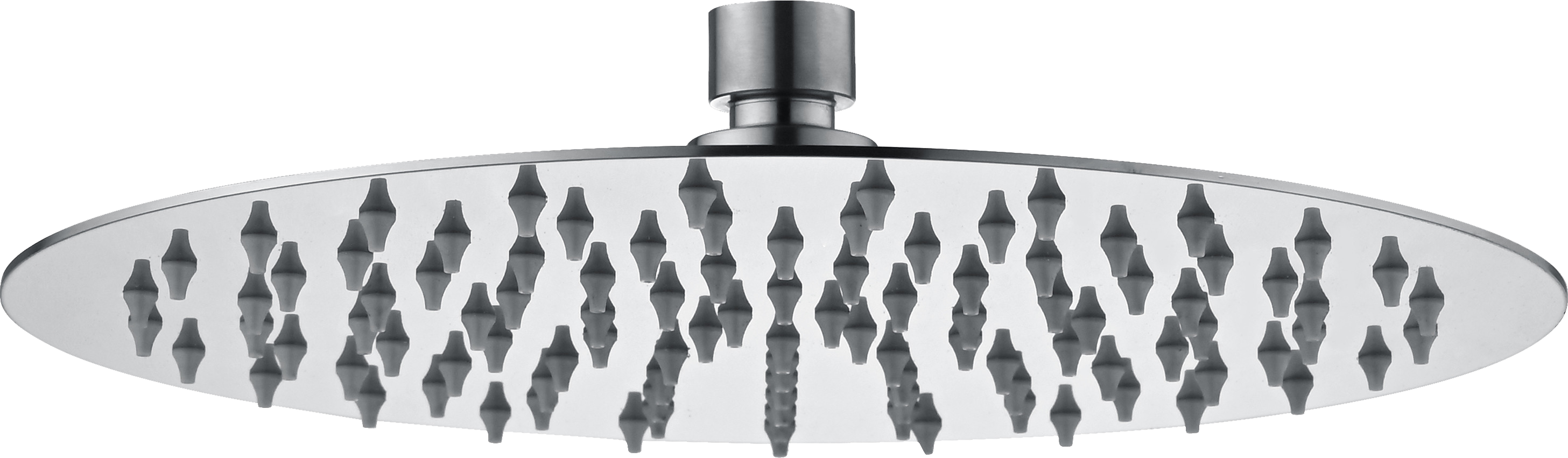Round Steel Shower Head 25cm Polished Stainless, view 2