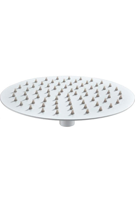 Round Matte White Shower Head 25cm Modern Bathroom, view 2