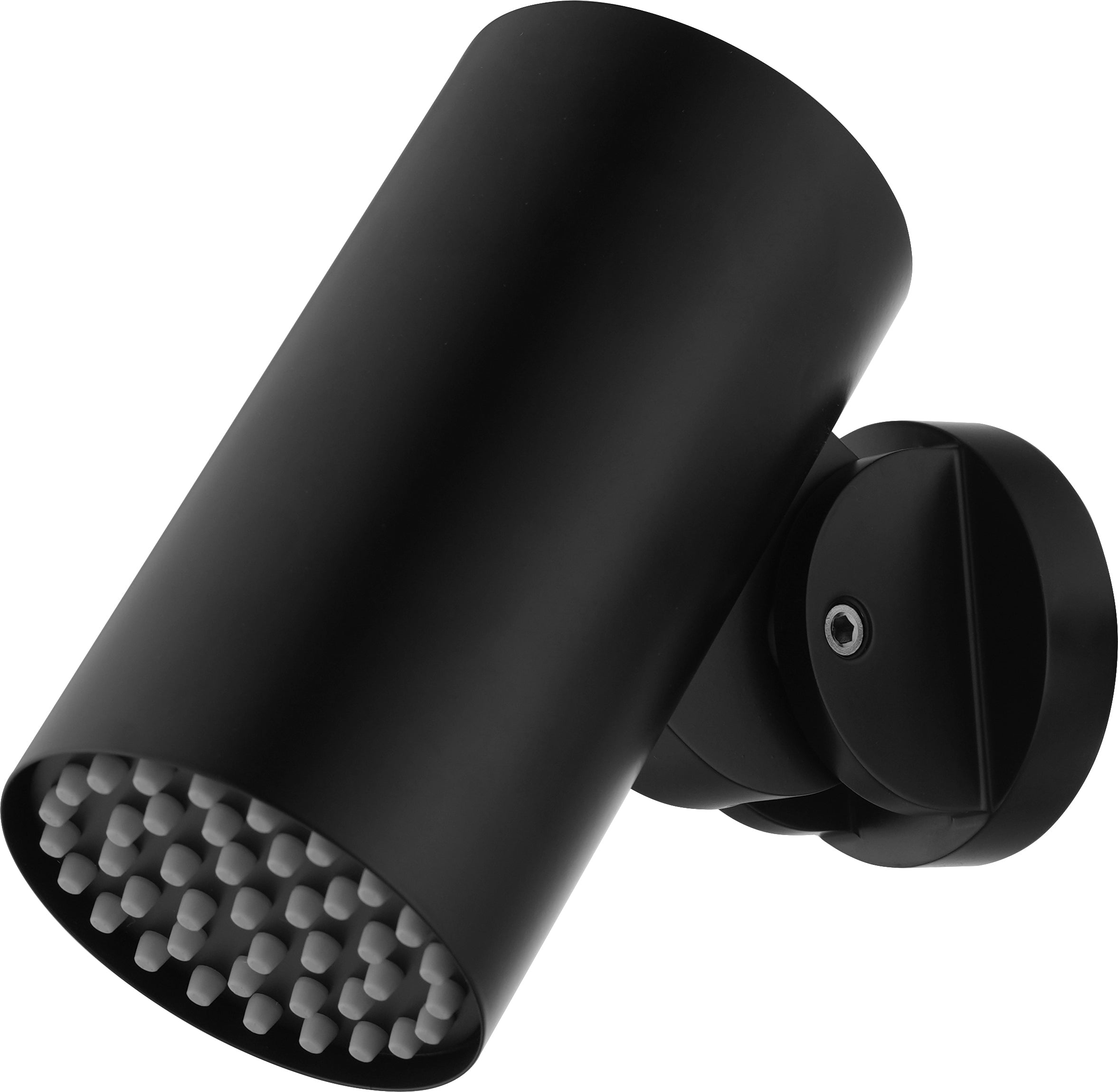 Tube Matte Black Round Rain Head for Concealed Showers, main product view