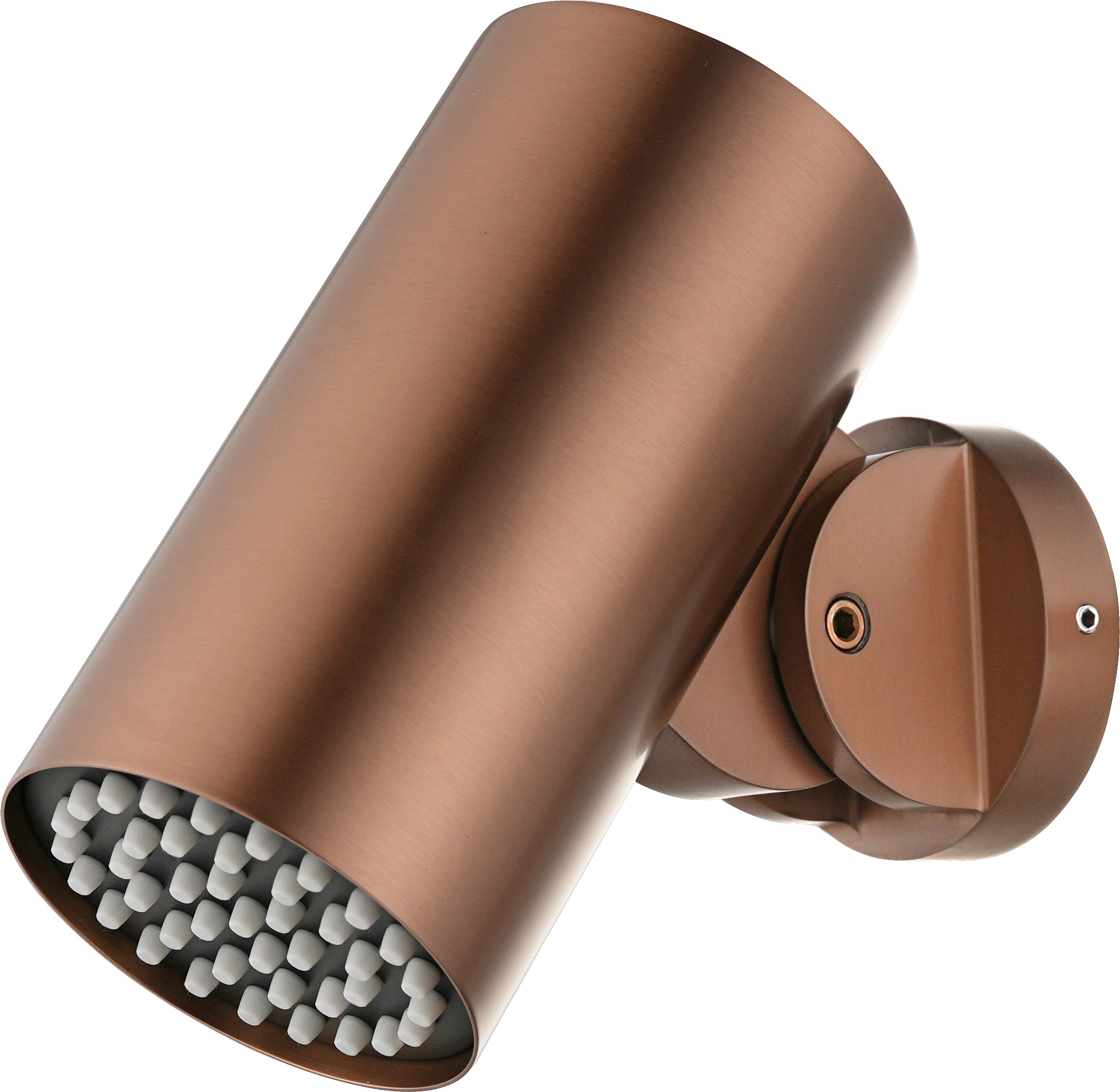 Tube Brushed Rose Gold Round Rain Head for Concealed Showers, main product view