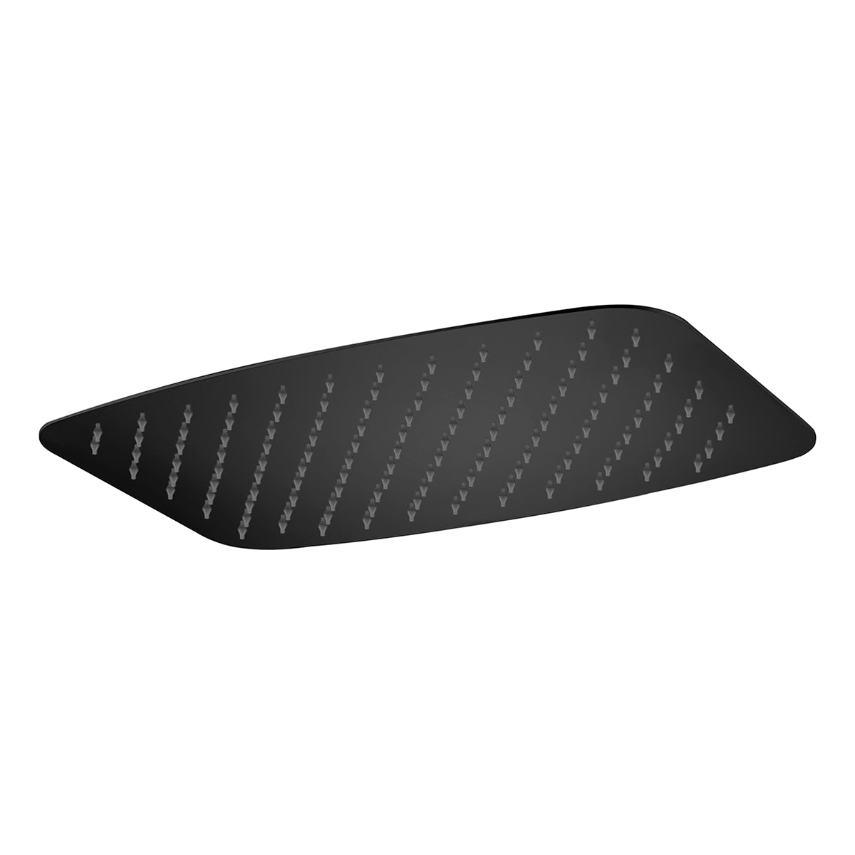 Matte Black Rectangular Shower Head 20x30cm, view 2