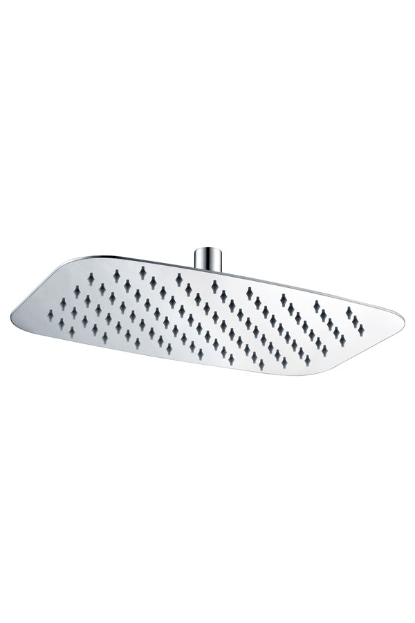 Chrome Rectangular Shower Head 20x30cm Modern Design, view 2