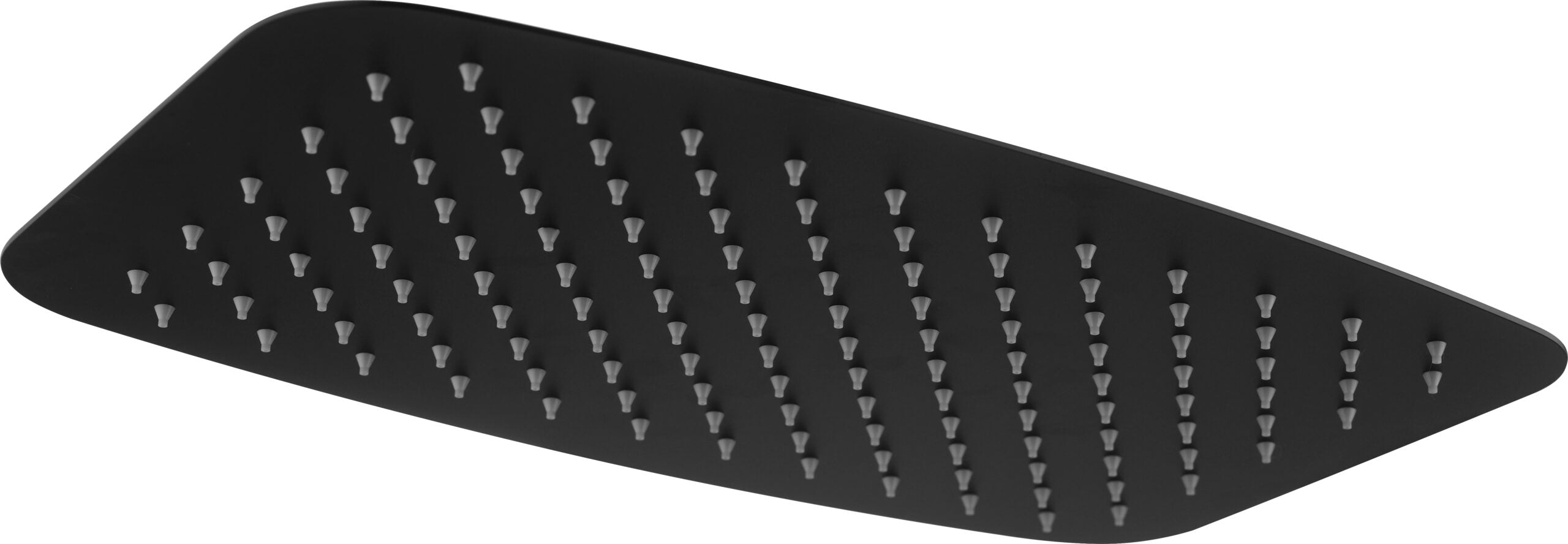 Matte Black Rectangular Shower Head 20x30cm, view 3