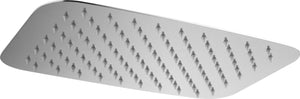 Chrome Rectangular Shower Head 25x40cm Modern Design, view 3