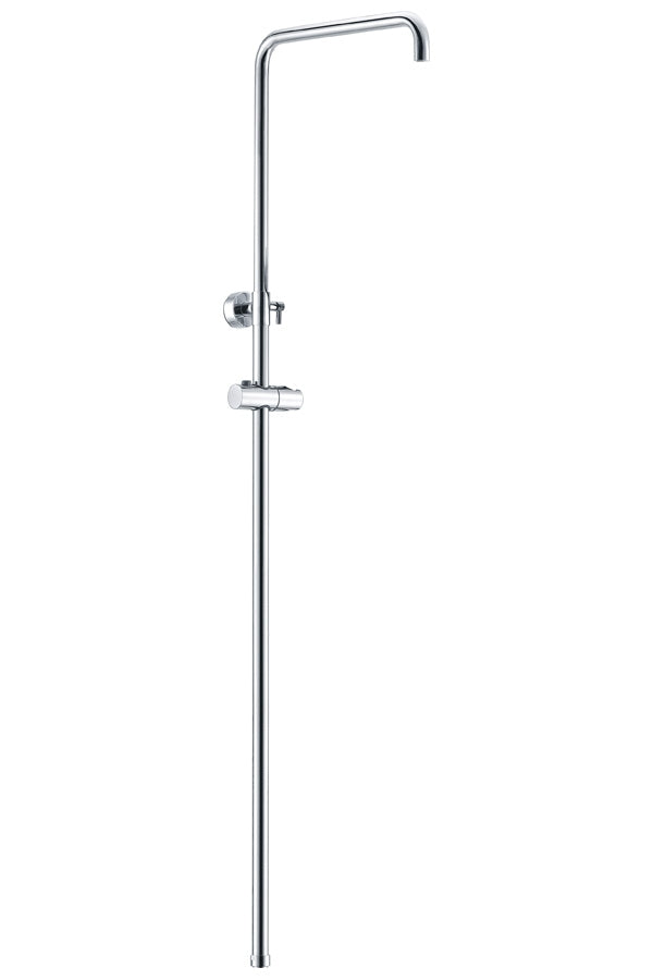 Round Chrome Shower Rail 60cm with Brass Brackets, view 2