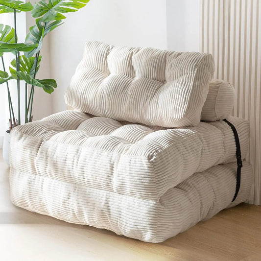 Sofá cama plegable, sillón cama convertible con almohada, colchón plegable, sillón cama plegable portátil, cómodo sofá de suelo.