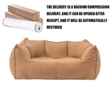 Sofá reclinable doble para dormitorio, balcón, ocio, compresión al vacío, relleno de esponja extraíble y lavable.