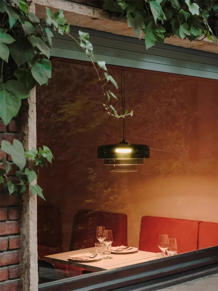 Lámparas colgantes de techo LED de cristal nórdico