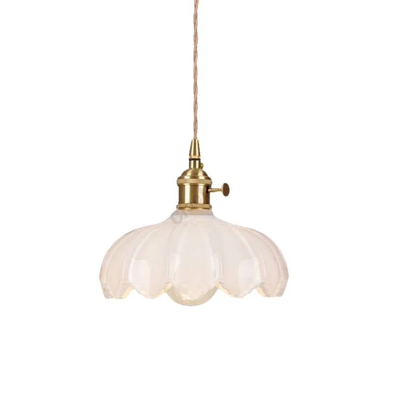 Lámpara colgante moderna de cristal con interruptor LED